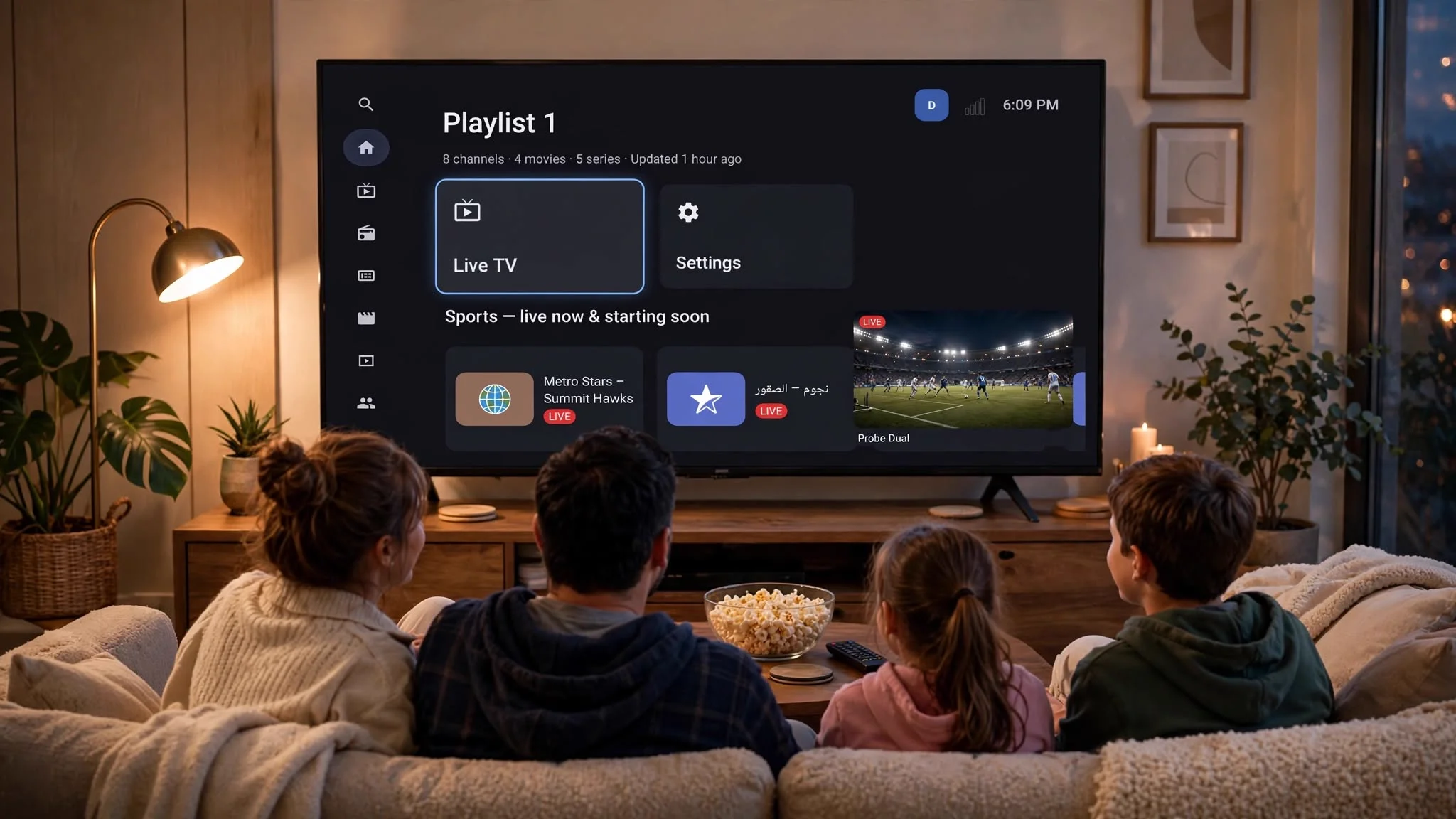Mini player window floating over Home